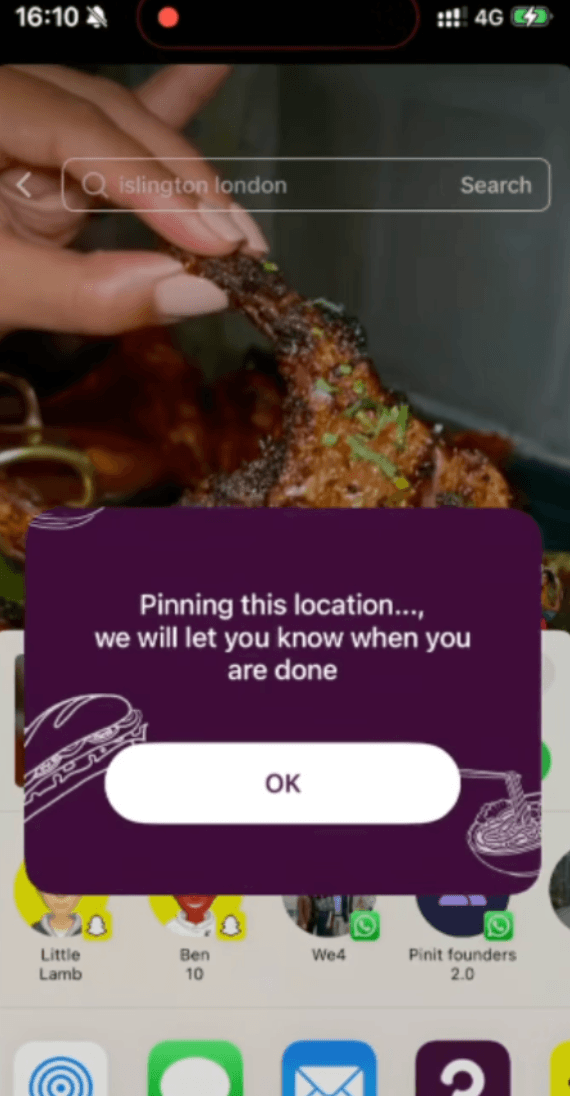Pinit app share screen